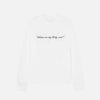 Oversized Long Sleeve Cat T-shirt White