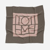 Centered Monogram Silk Scarf Walnut