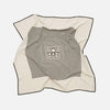 Centered Monogram Silk Scarf Creme