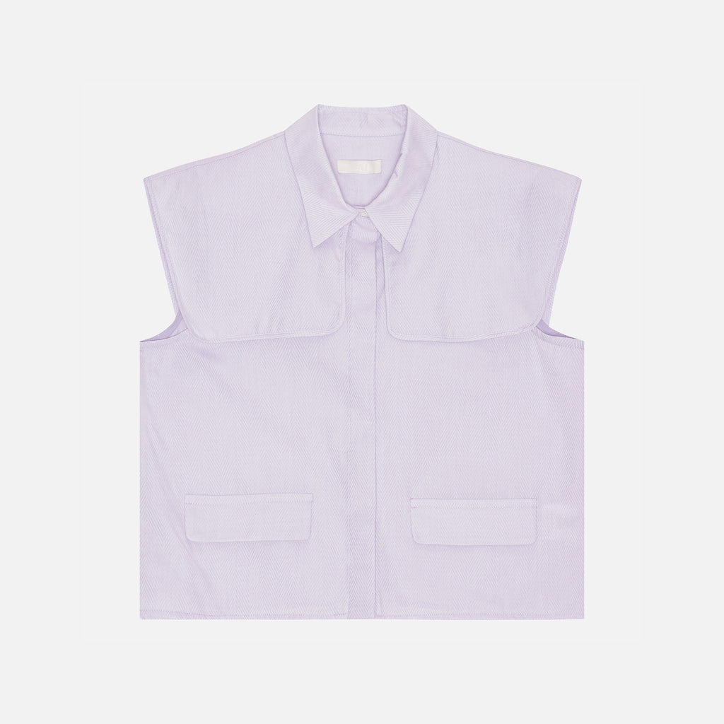 Christelle Shirt Light Purple Herringbone