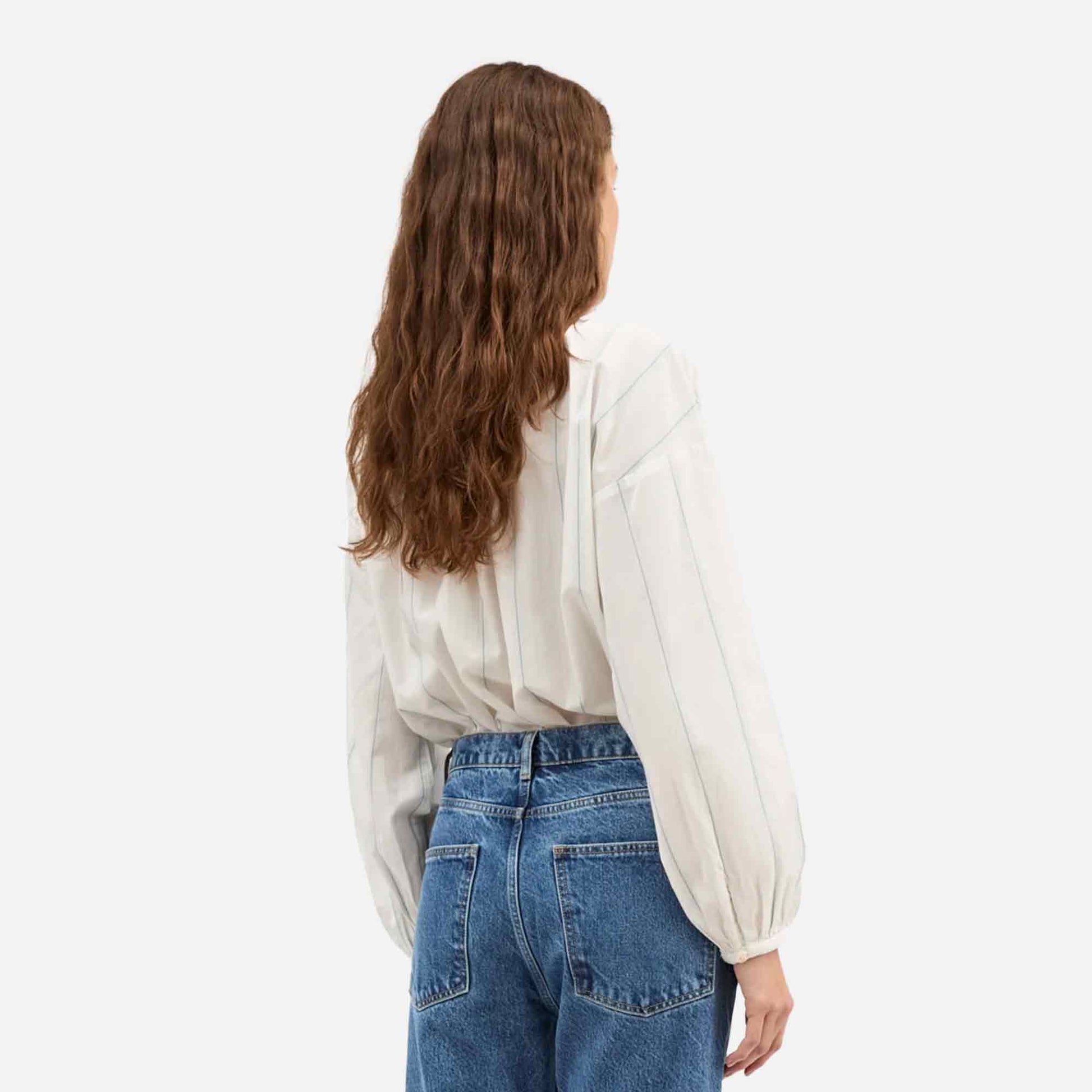 Cilla Shirt White/Navy Stripe