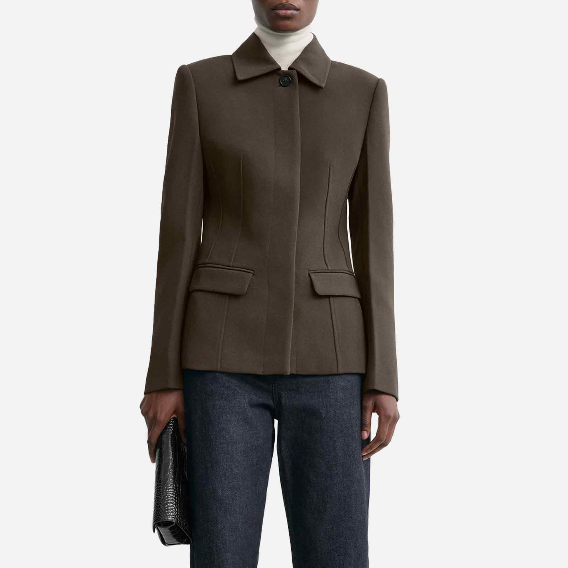 Cinched Pocket Jacket Bark