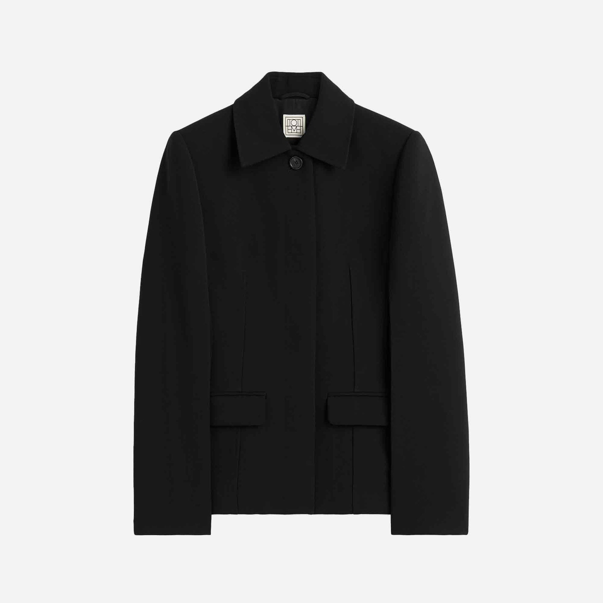 Cinched Pocket Jacket Black