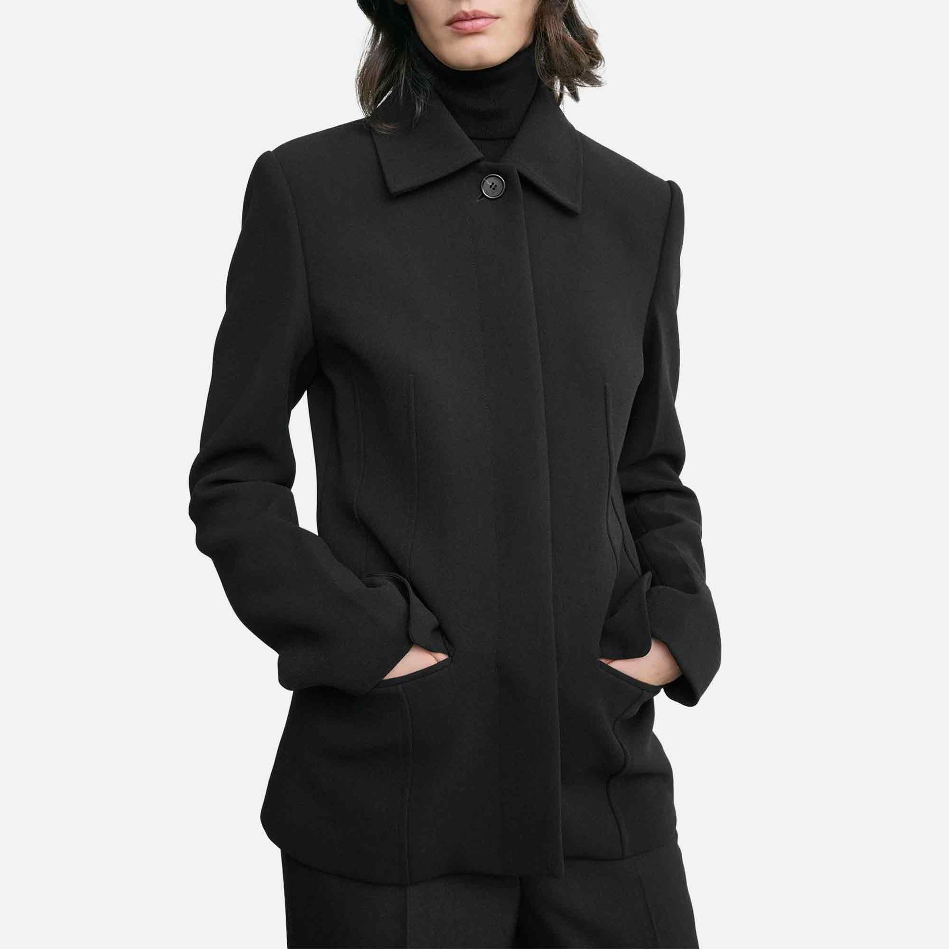 Cinched Pocket Jacket Black