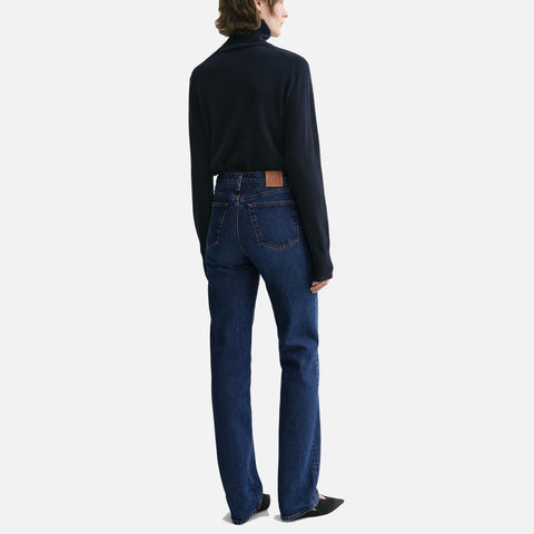 Classic Cut Denim Full Length Dark Blue