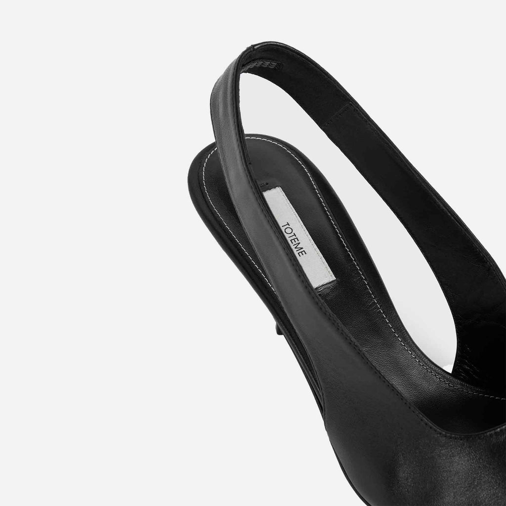 Classic Leather Slingbacks Black