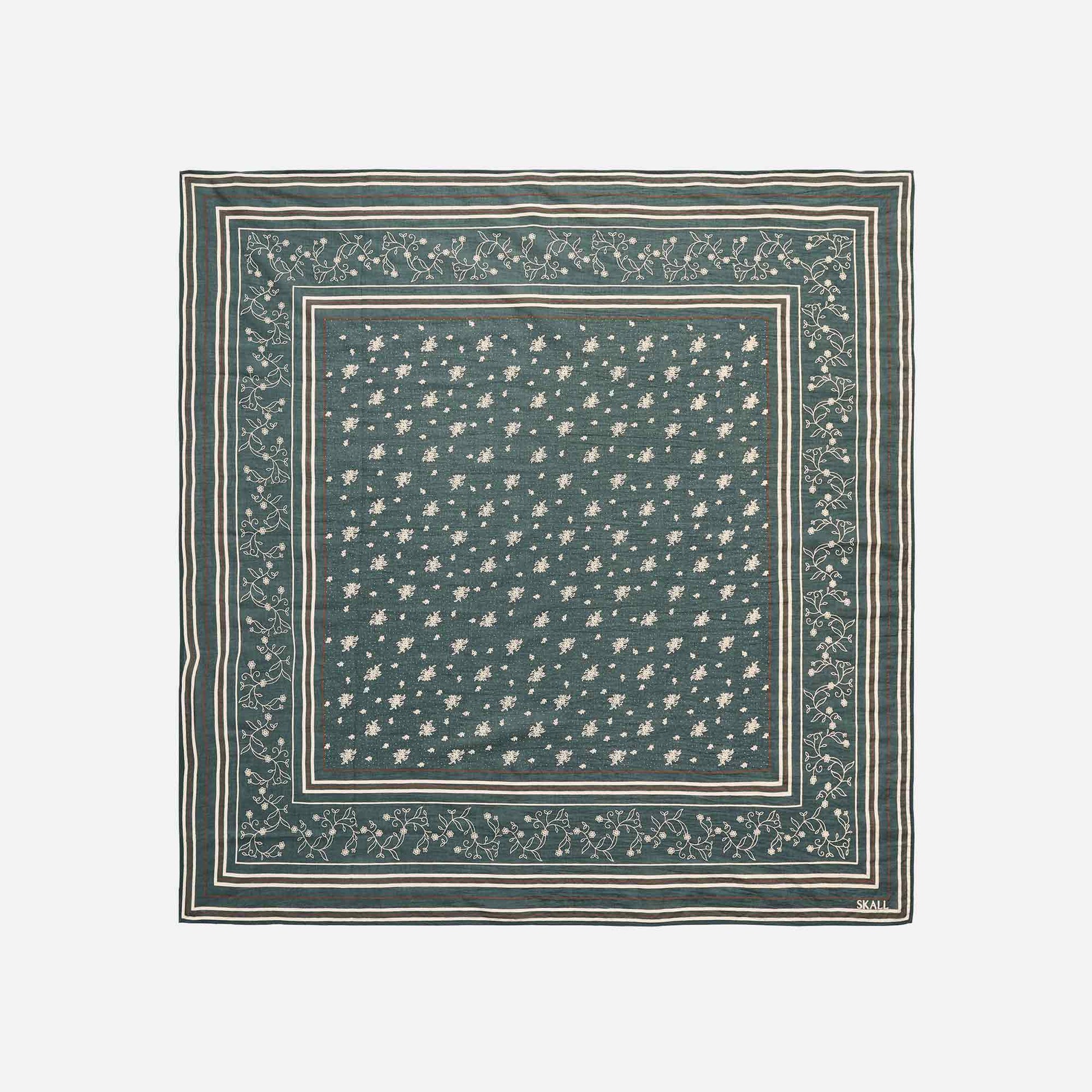 Classic Scarf 90x90 Dark Green/Brown