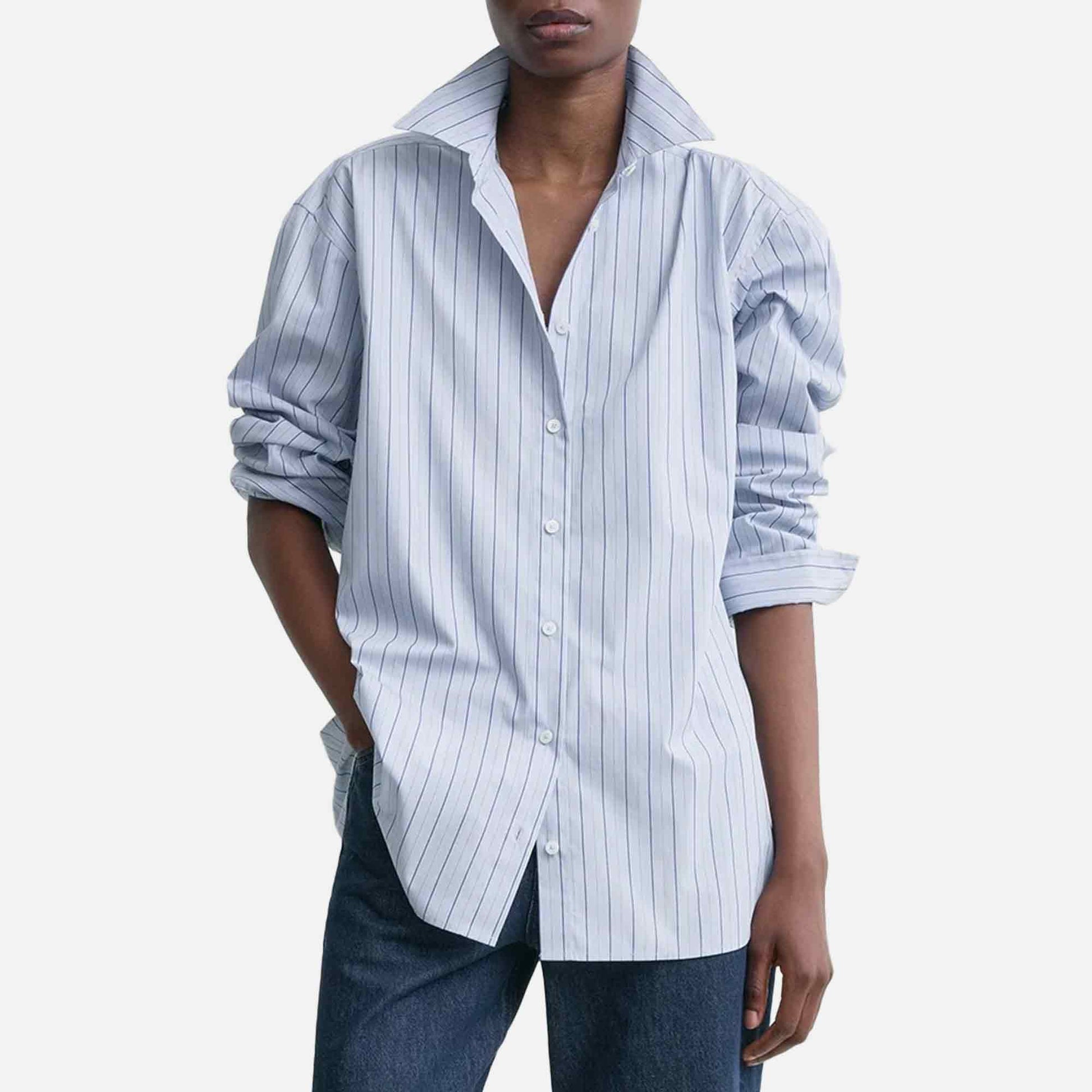 Classic Stripe Shirt Ice/Azure