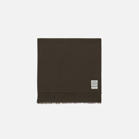 Classic Wool Scarf Washed Brown