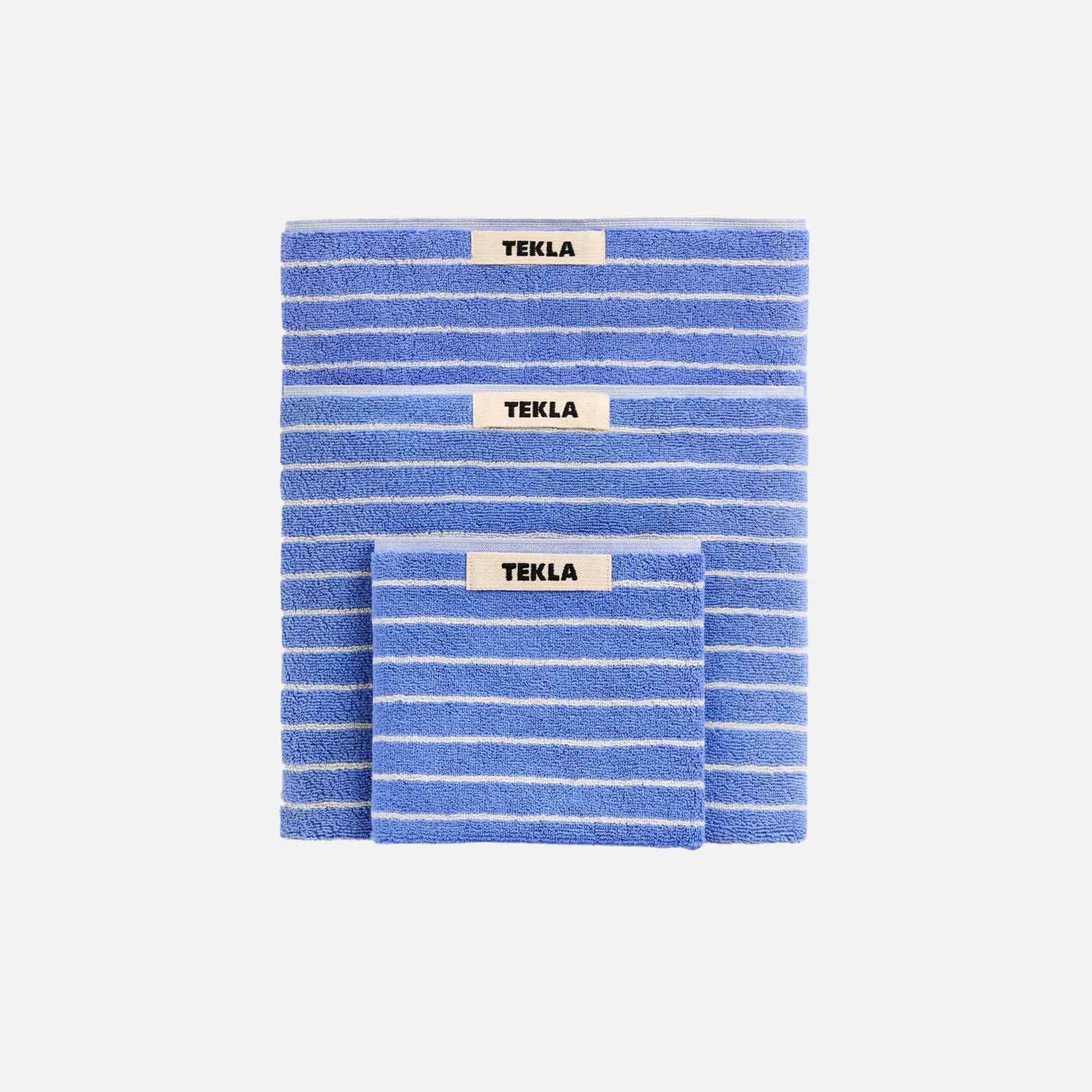 Bath Towel Clear Blue Stripes