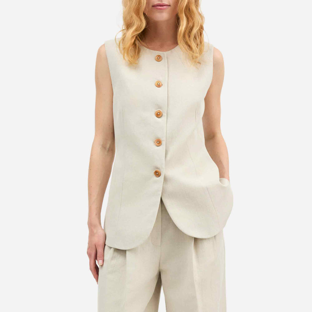 Clementine Waistcoat Natural
