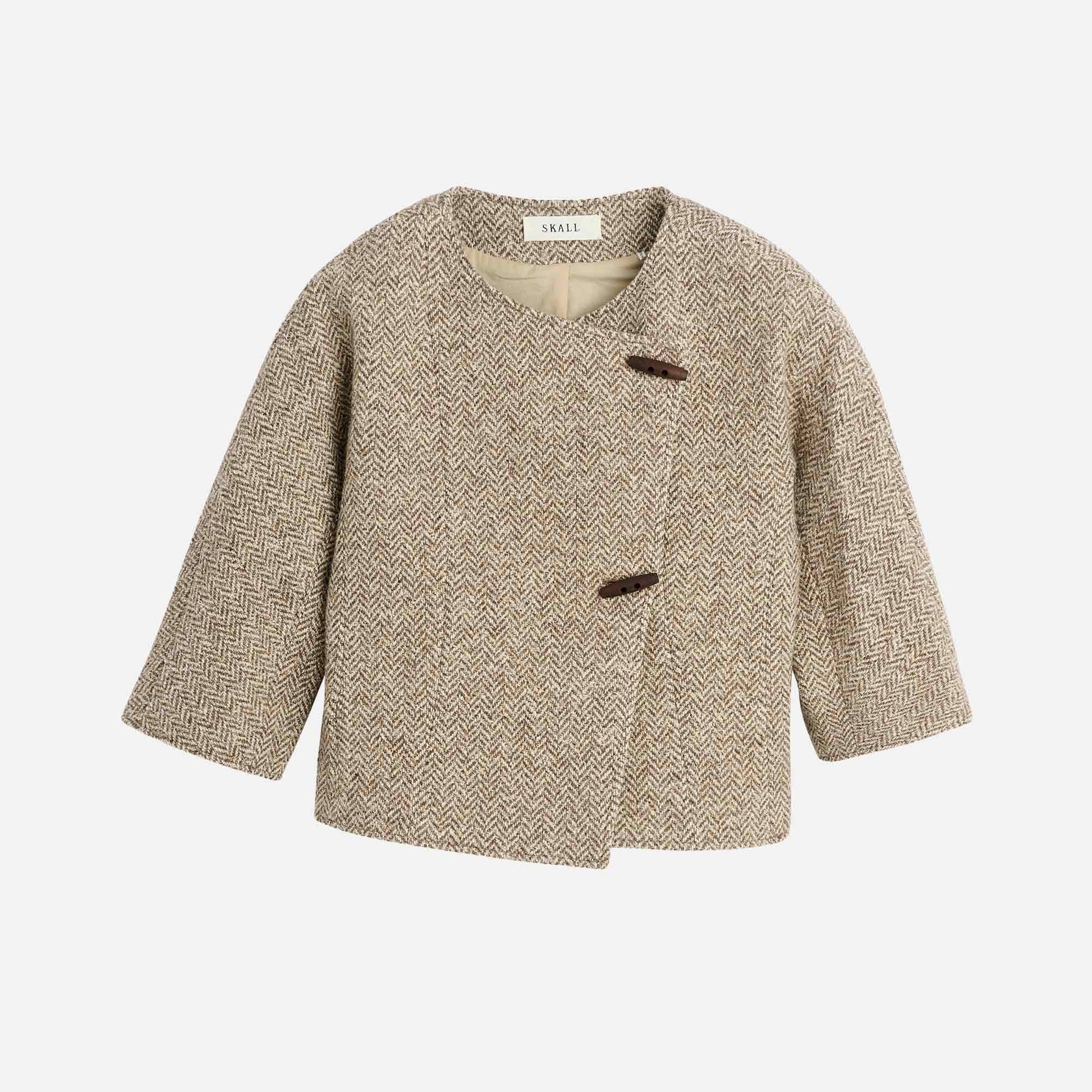 Clothilde Blazer Brown/Cream Herringbone