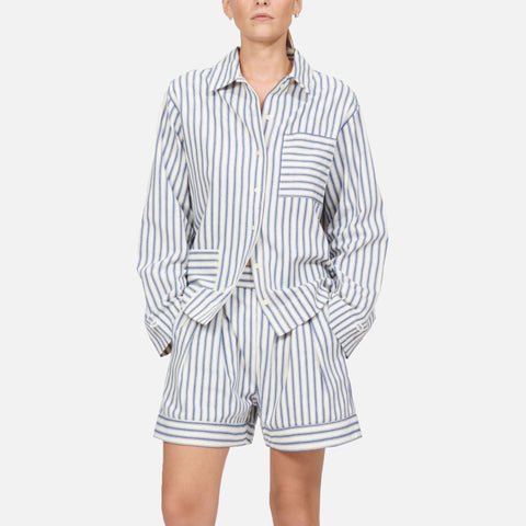 Clovis Shirt Navy Stripe