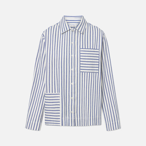 Clovis Shirt Navy Stripe