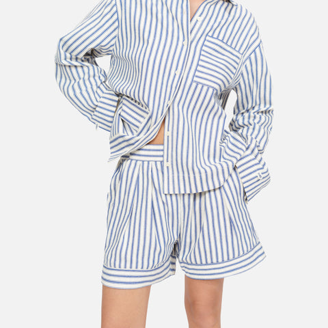 Clovis Shirt Navy Stripe