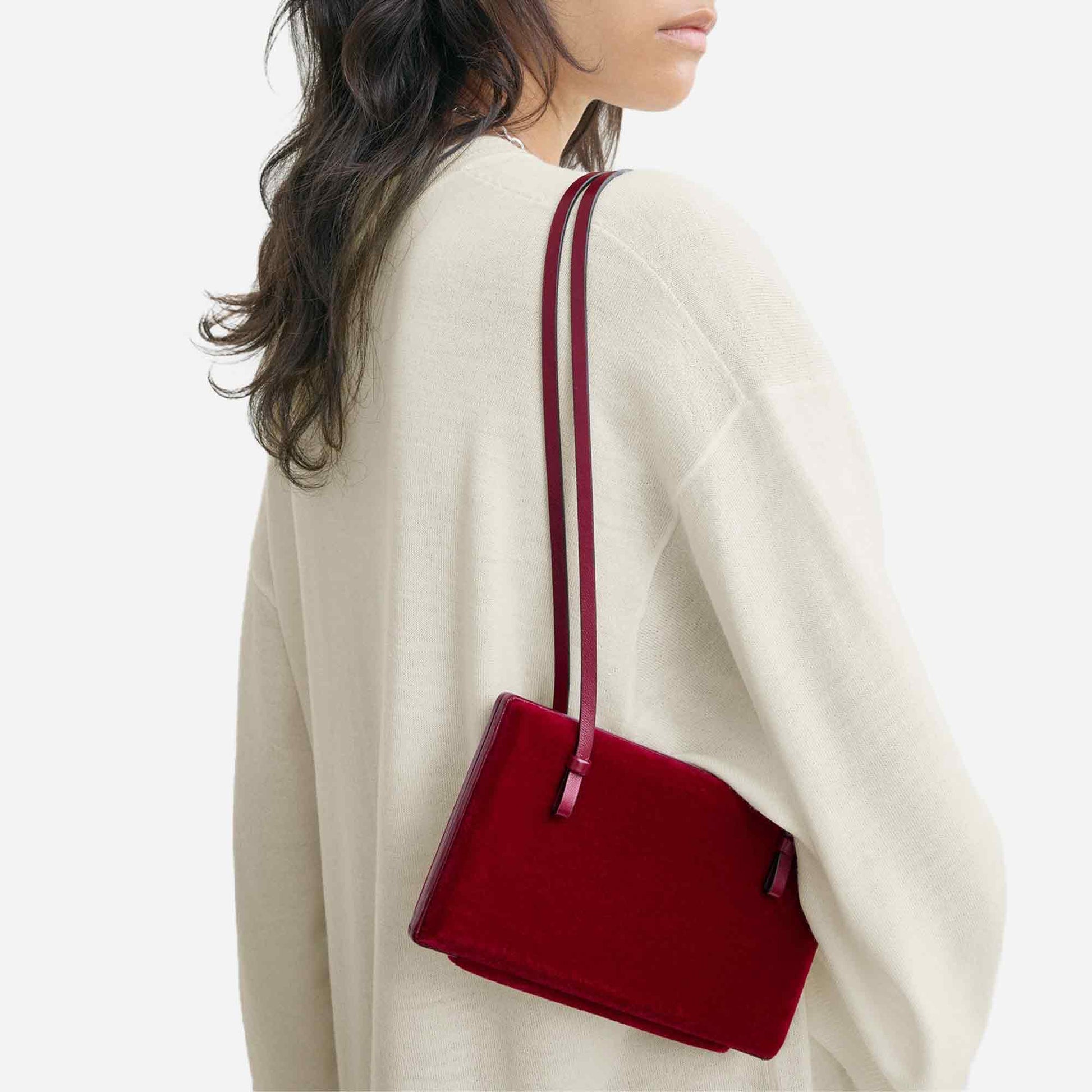 Cocktail Velvet Bag Red