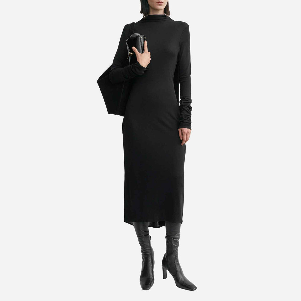 Cocoon Cape Dress Black
