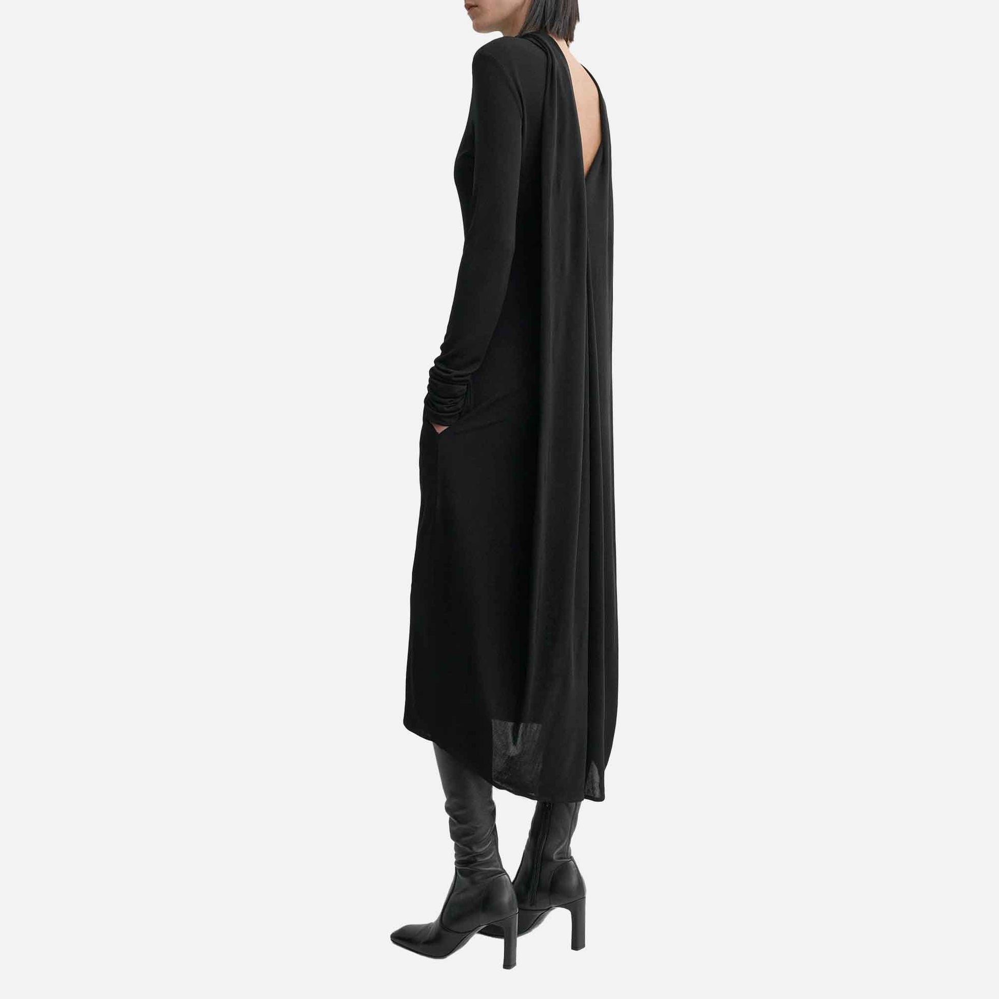 Cocoon Cape Dress Black
