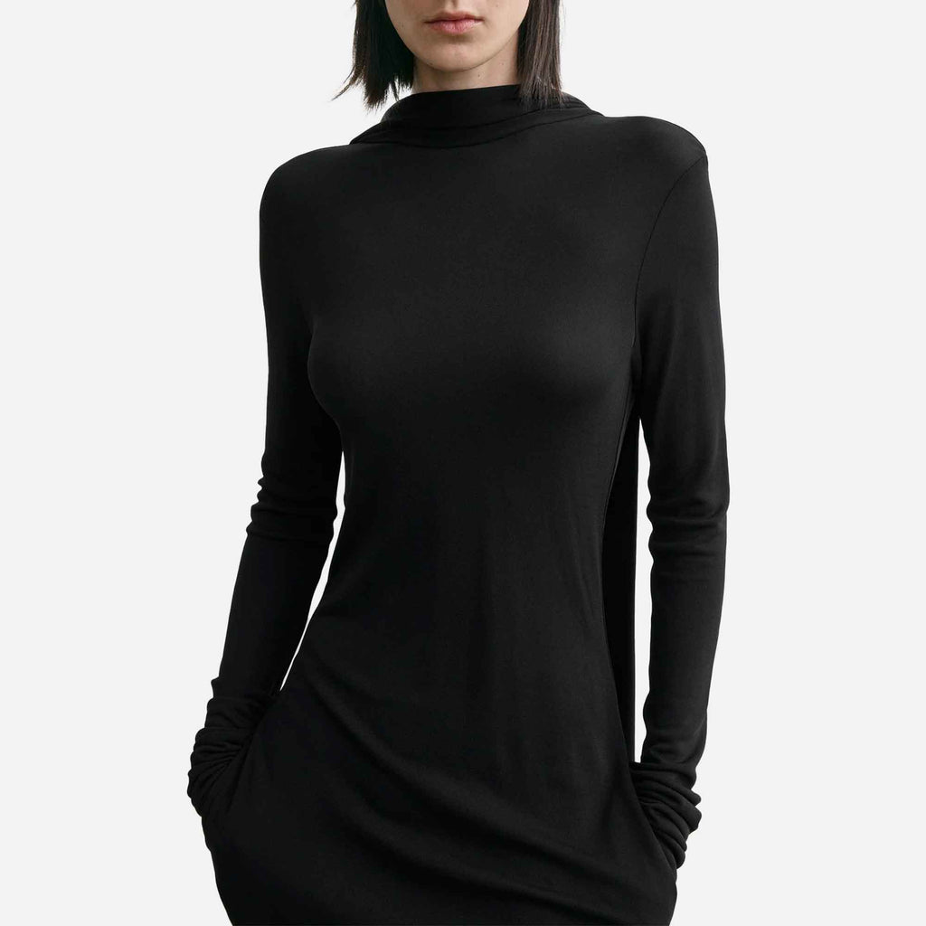 Cocoon Cape Dress Black