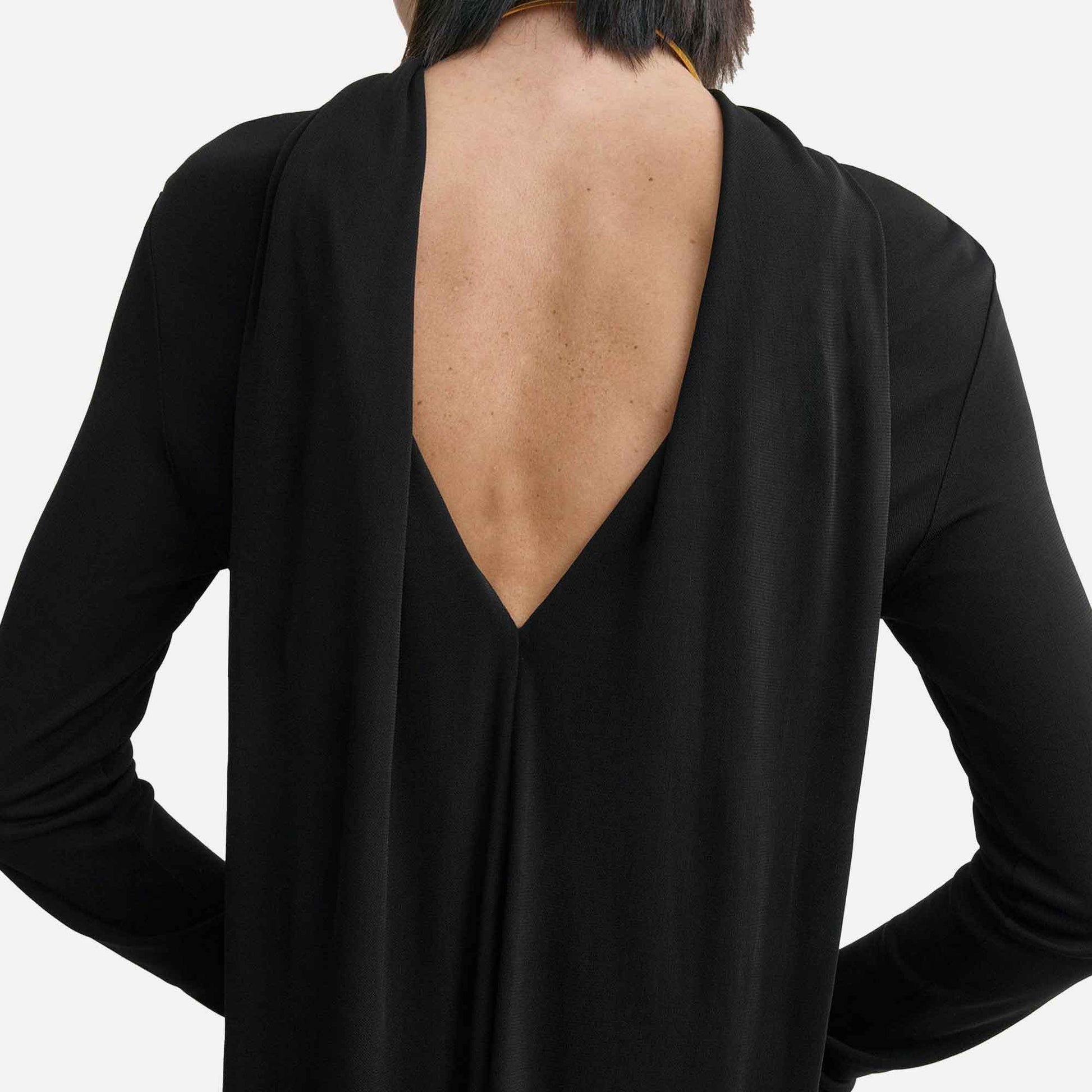Cocoon Cape Dress Black