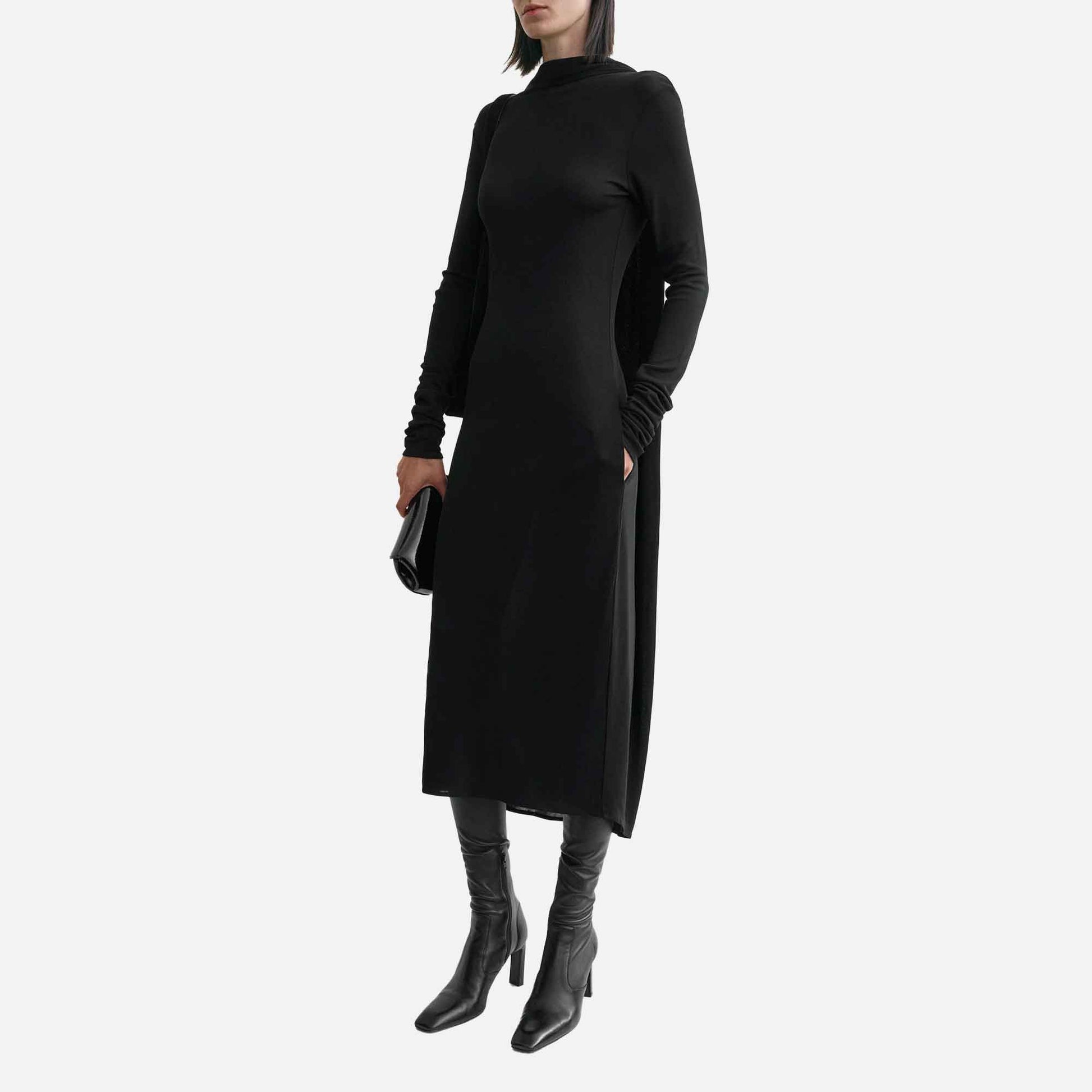 Cocoon Cape Dress Black