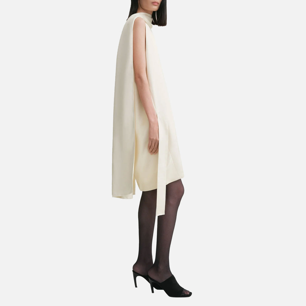 Cocoon Scarf Dress Ecru