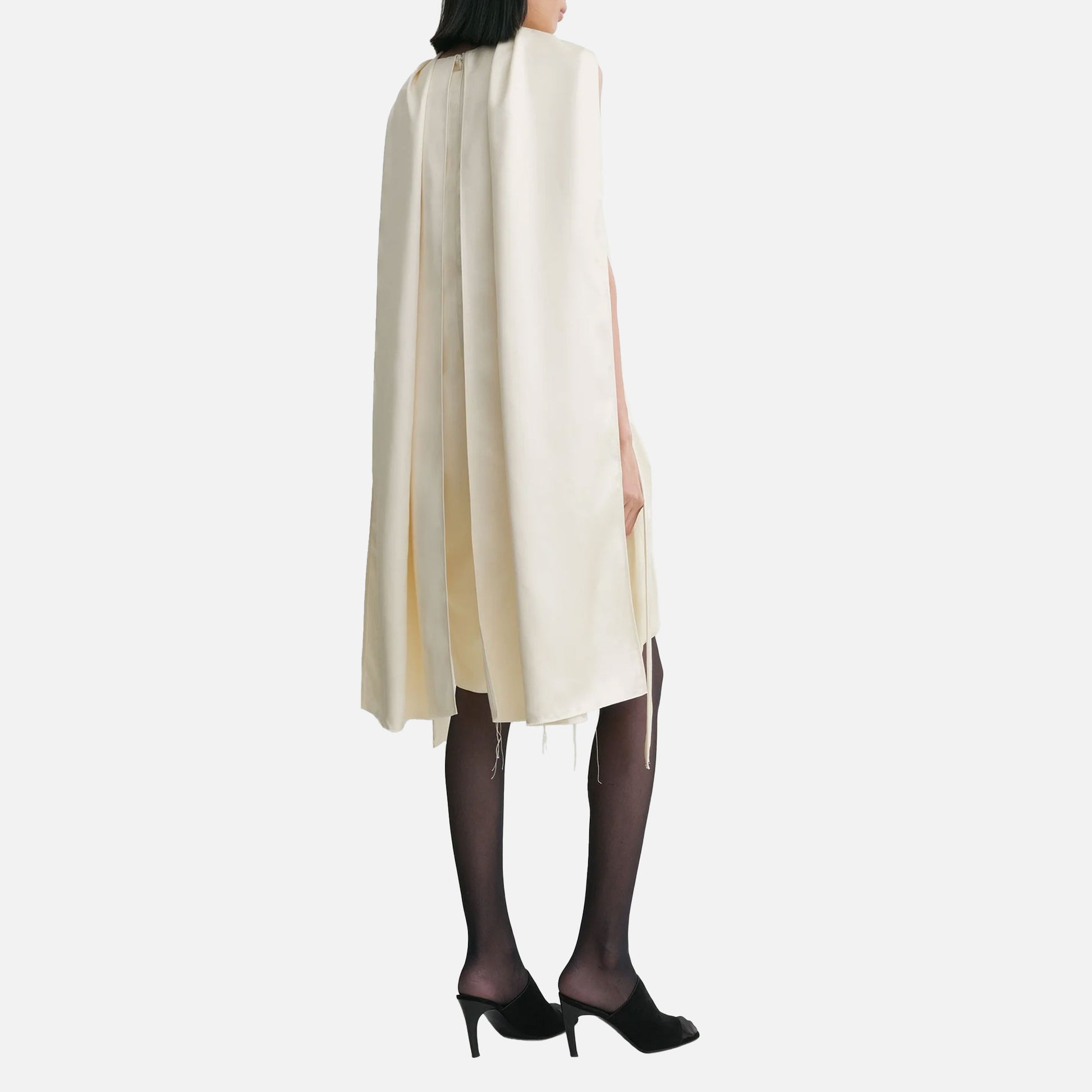 Cocoon Scarf Dress Ecru