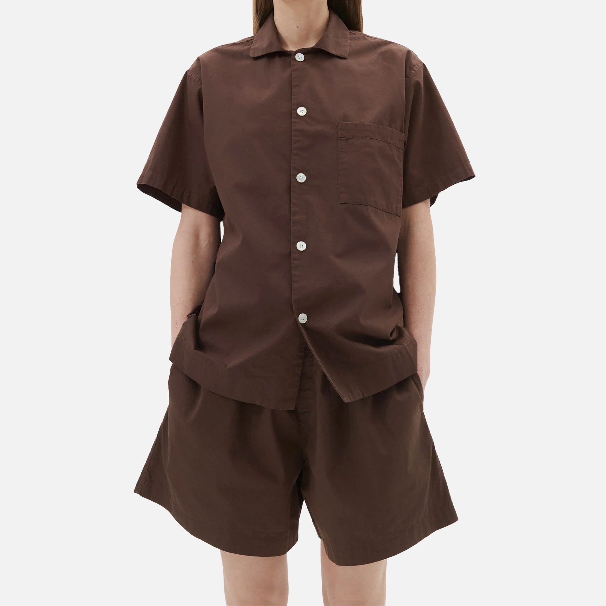 Poplin Shorts Coffee