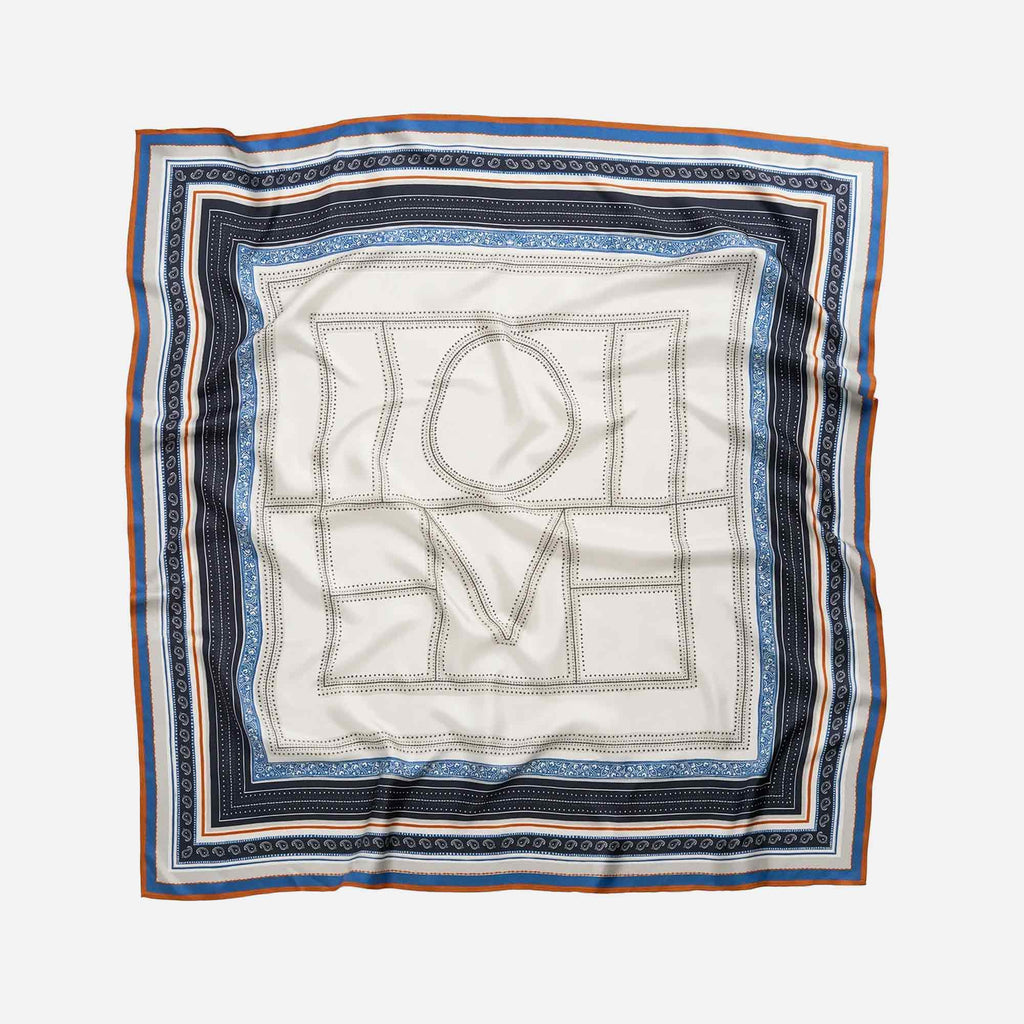 Collector Scarf Ecru/Navy