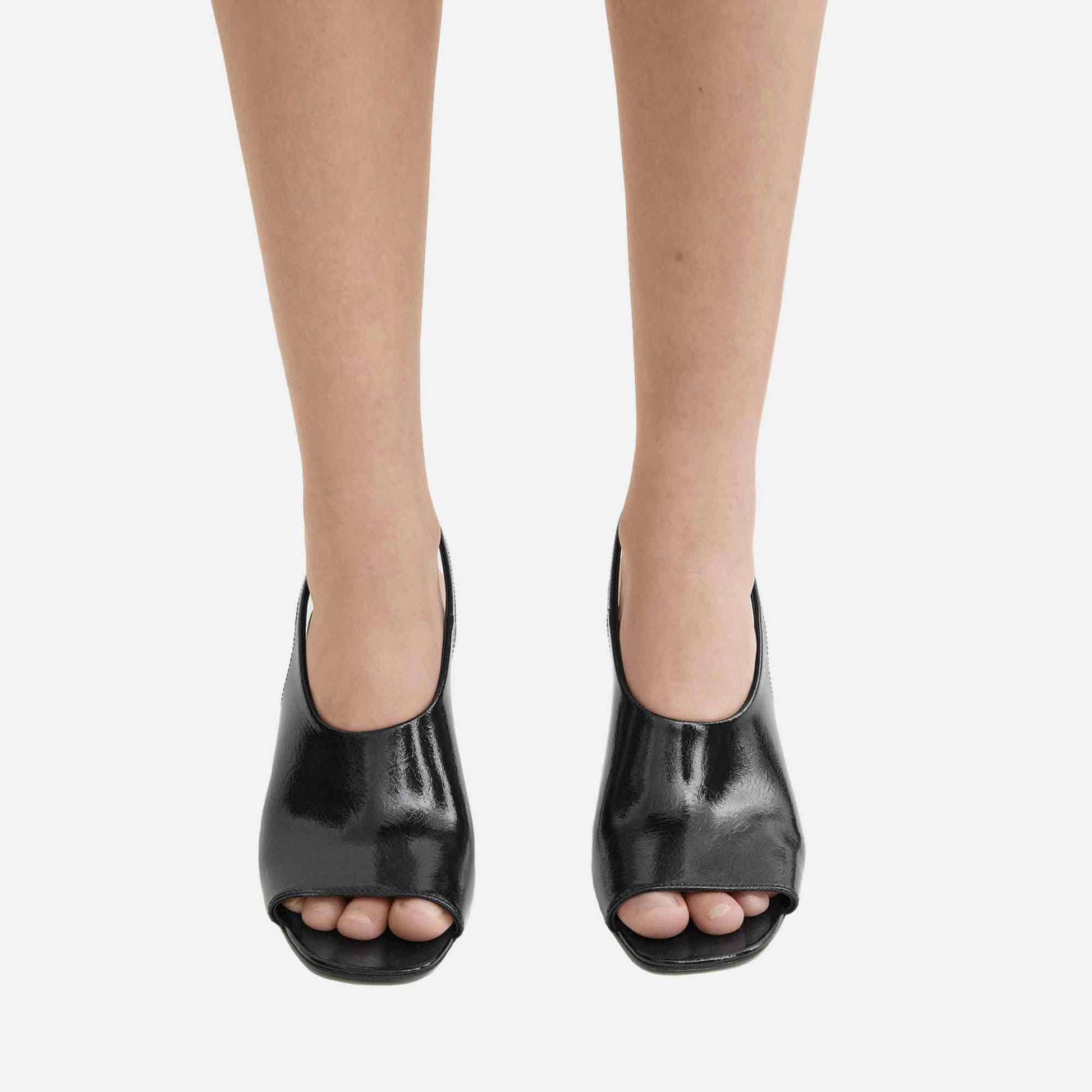 Contour Naplack Slingbacks Black