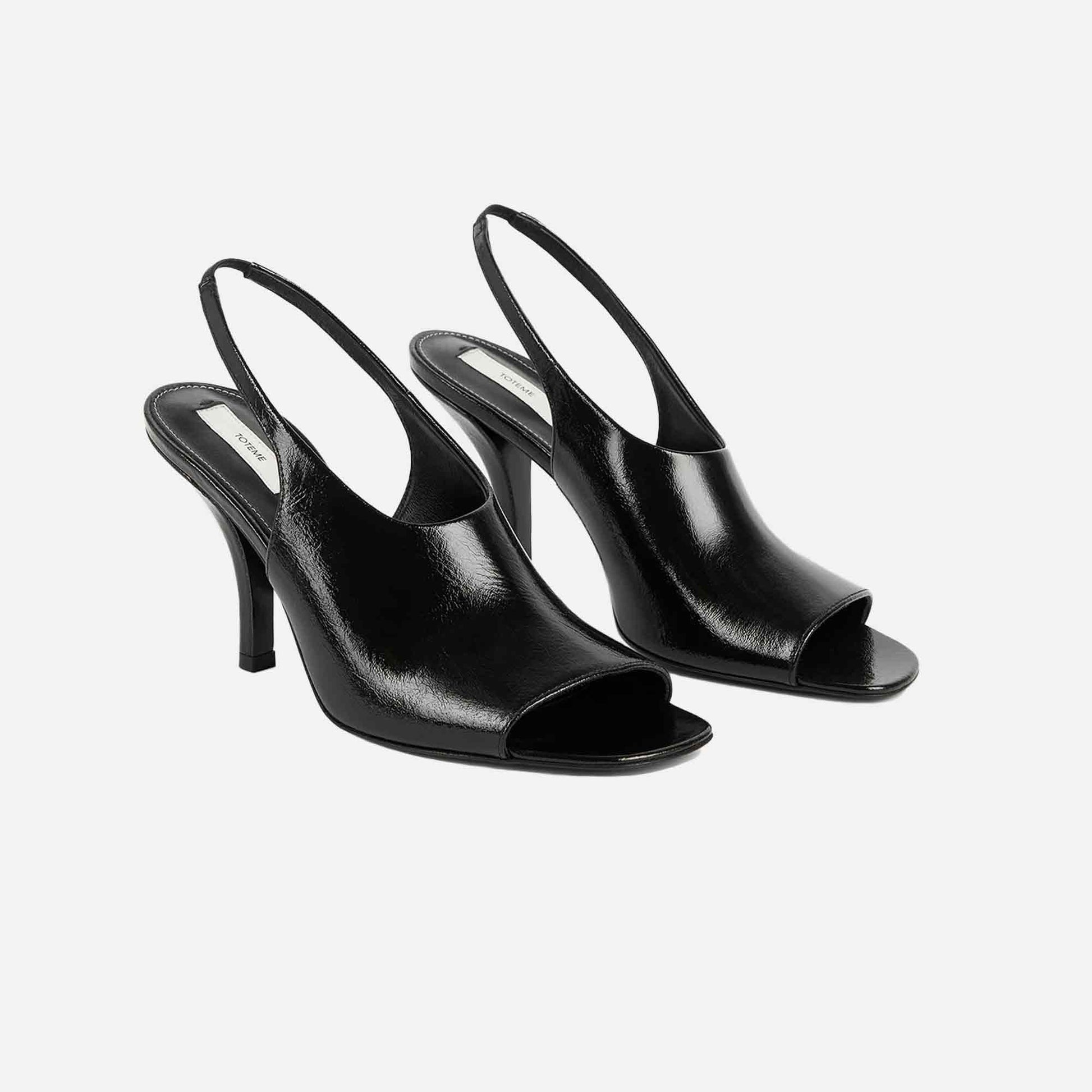 Contour Naplack Slingbacks Black