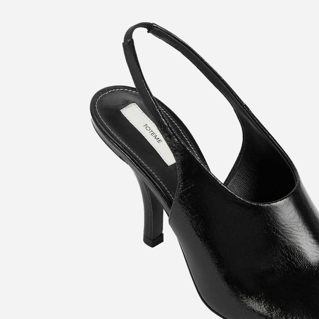 Contour Naplack Slingbacks Black