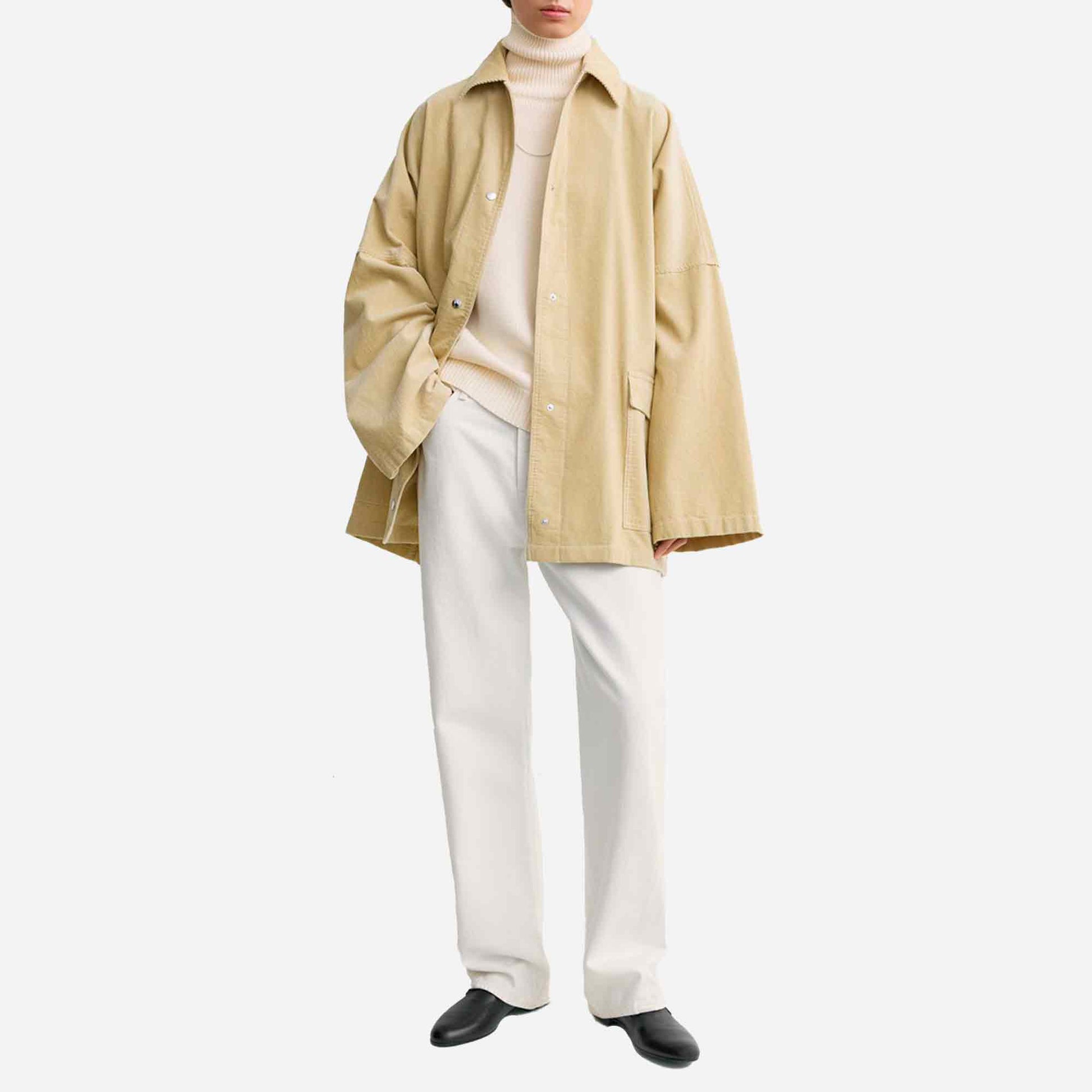 Cord Overshirt Jacket Beige