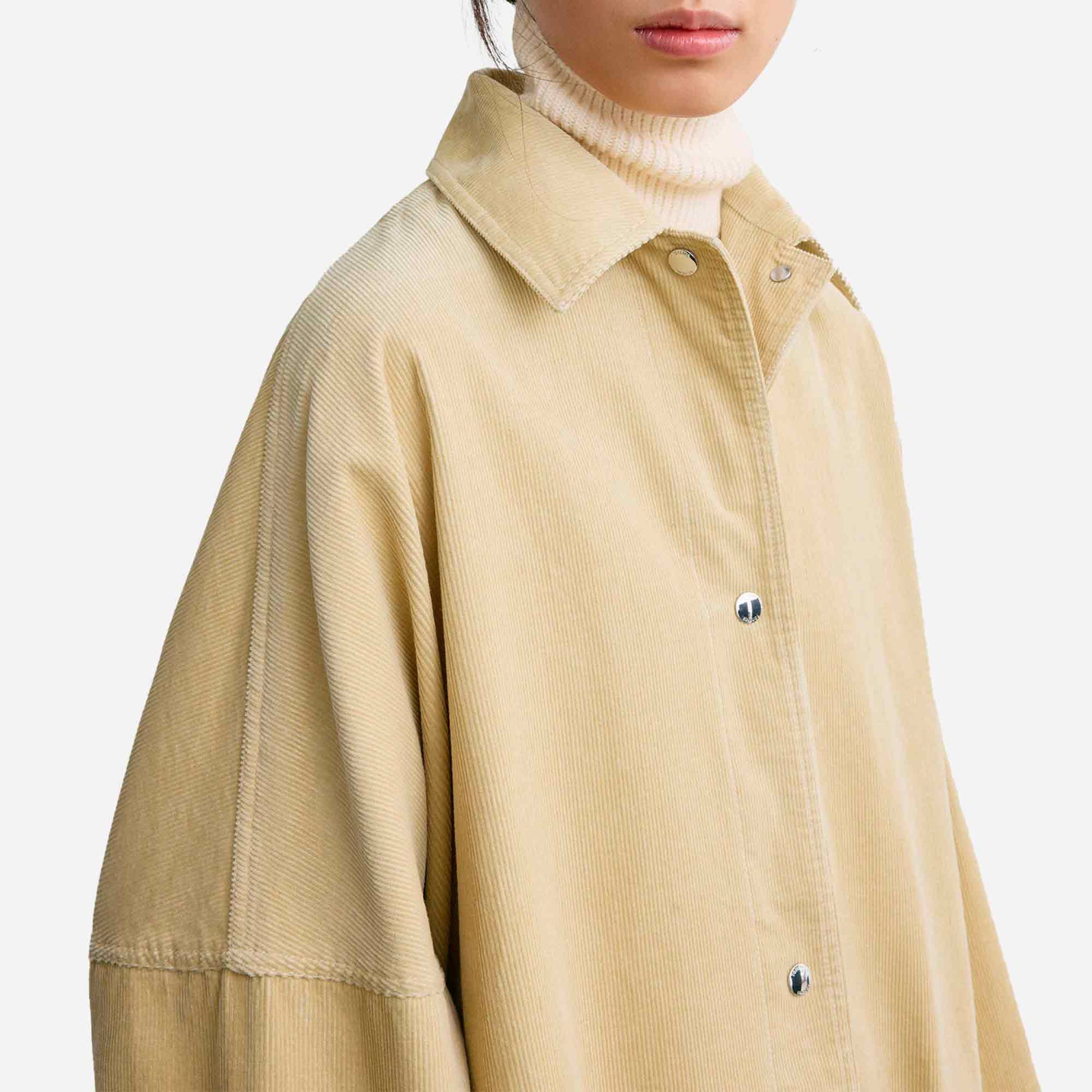 Cord Overshirt Jacket Beige