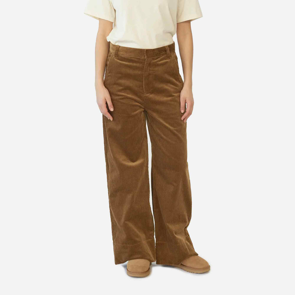 Corduroy Box Trousers Tobacco