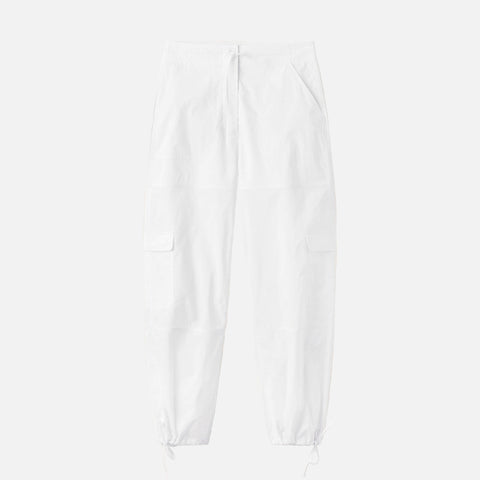 Cotton Cargo Trousers White