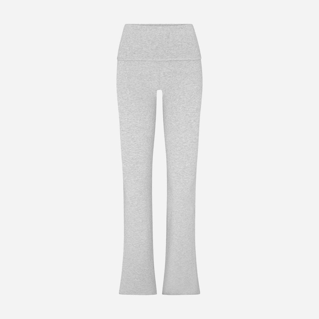 Cotton Jersey Foldover Pant Light Heather Grey