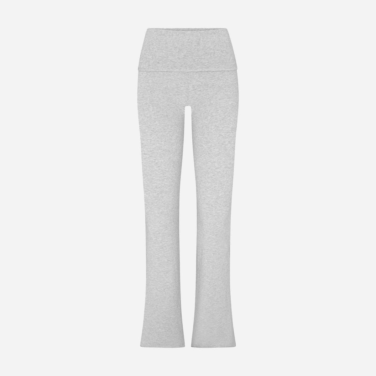 Cotton Jersey Foldover Pant Light Heather Grey