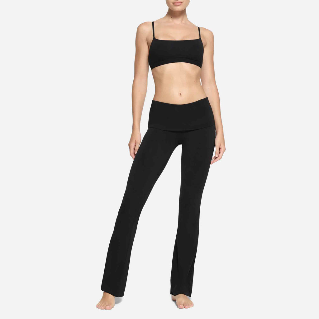 Cotton Jersey Foldover Pant Soot