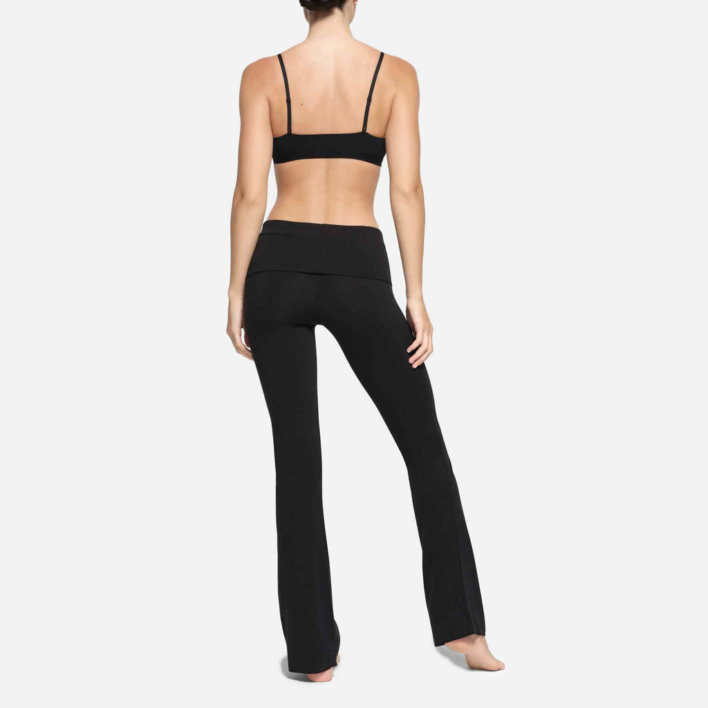Cotton Jersey Foldover Pant Soot