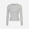 Cotton Jersey Long Sleeve T-Shirt Light Heather Grey