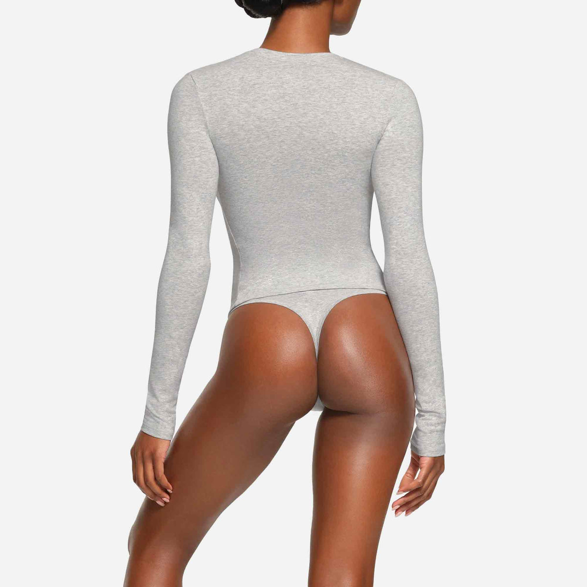 Cotton Jersey Long Sleeve T-Shirt Light Heather Grey