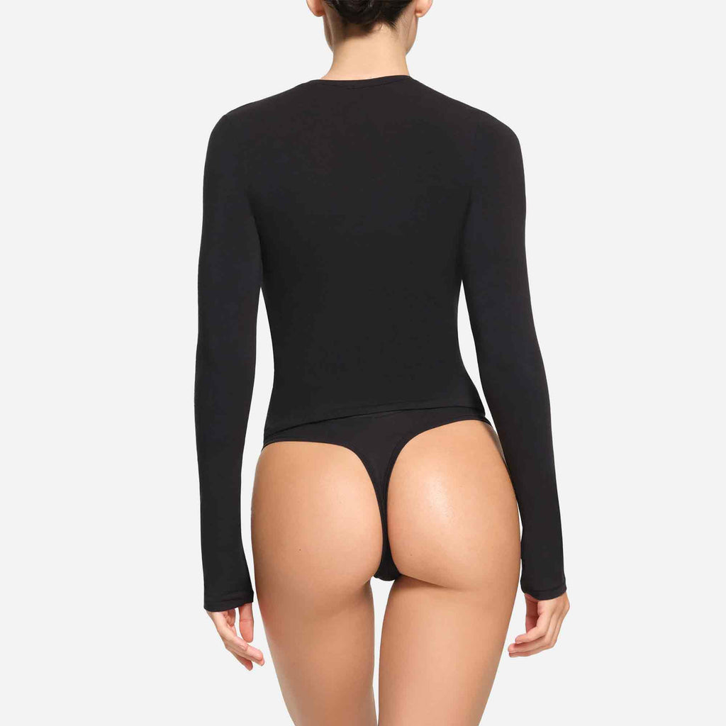 Cotton Jersey Long Sleeve T-Shirt Soot
