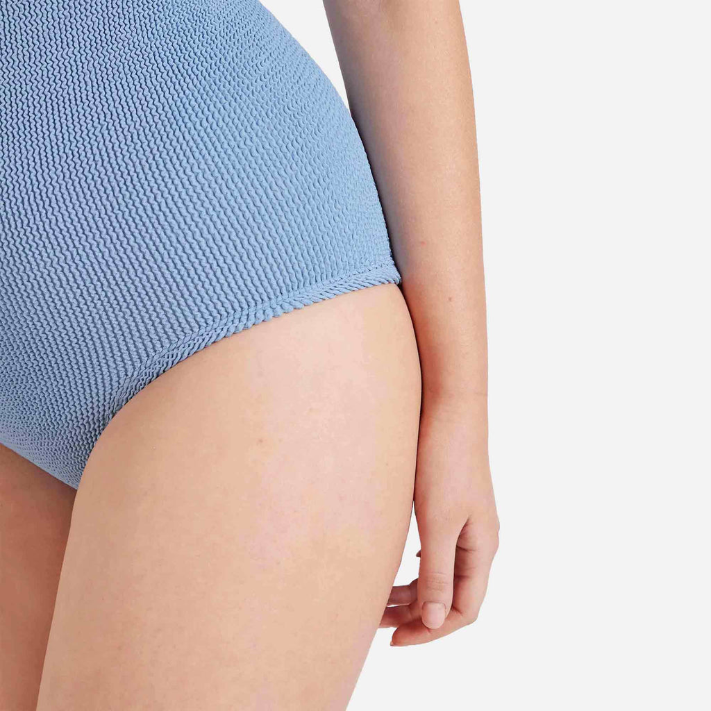Coverage Square Neck Swimsuit Cornflower