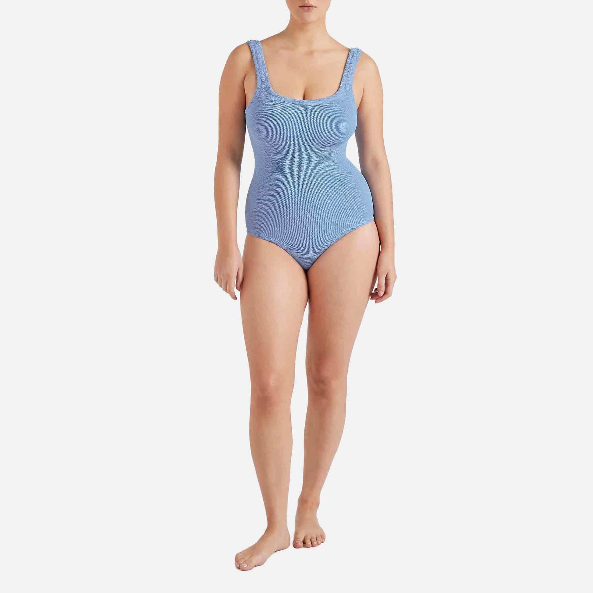 Coverage Square Neck Swimsuit Cornflower