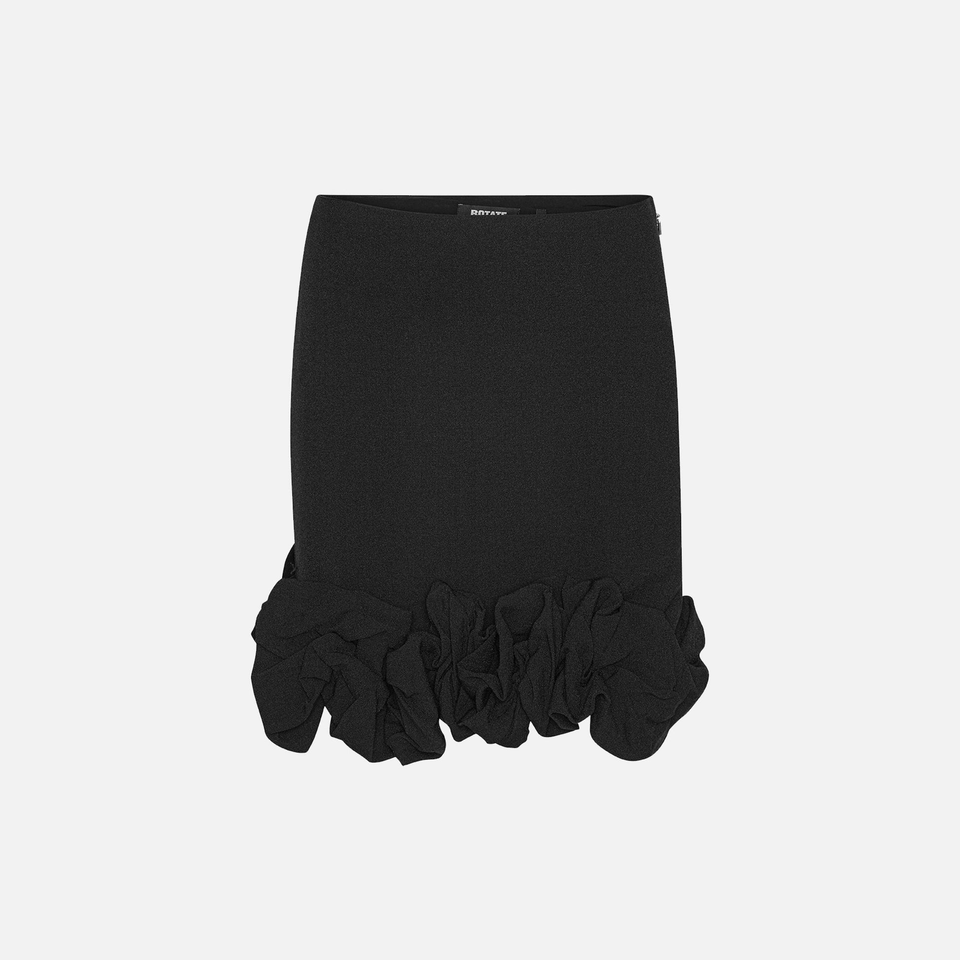 Crepe Mini Skirt Black
