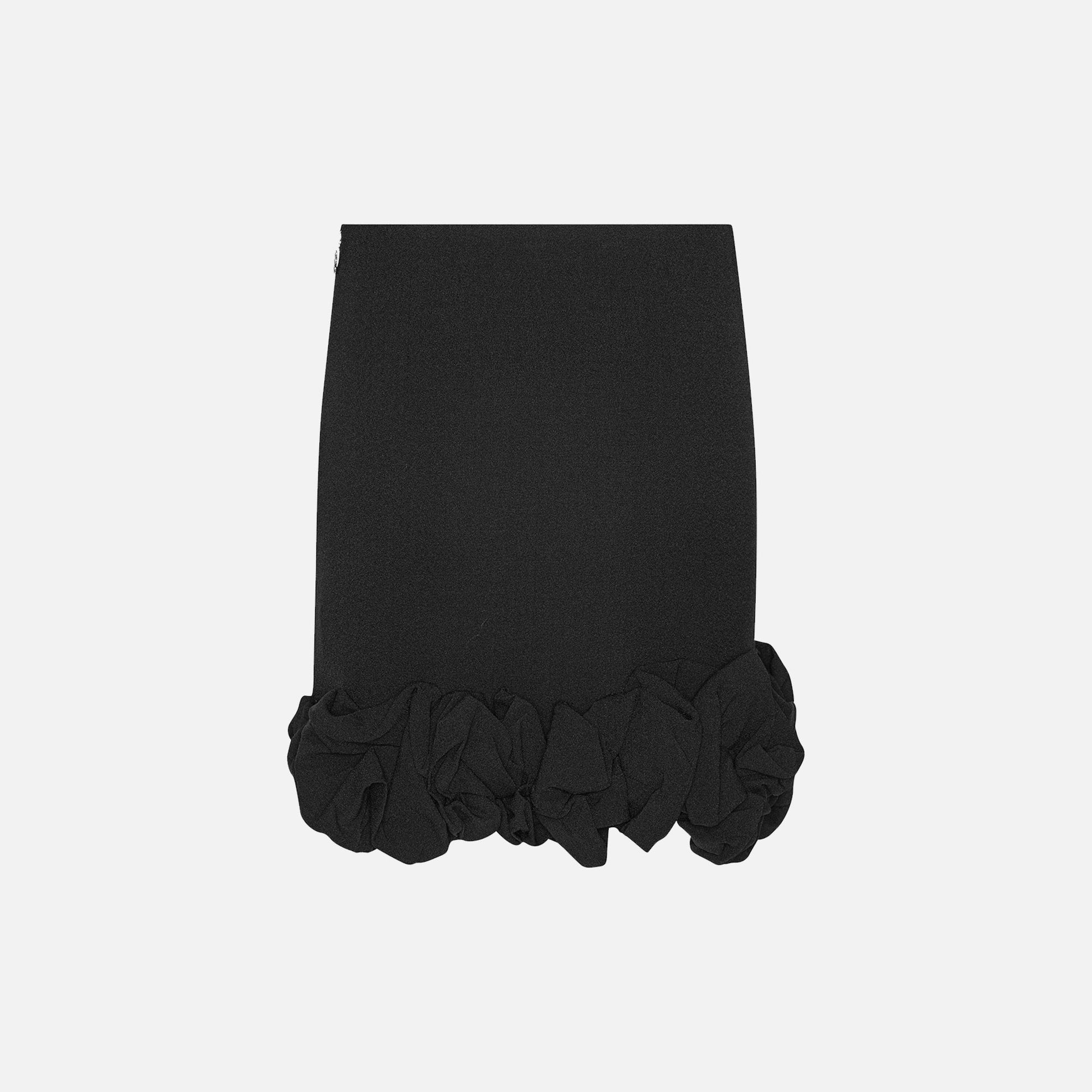 Crepe Mini Skirt Black