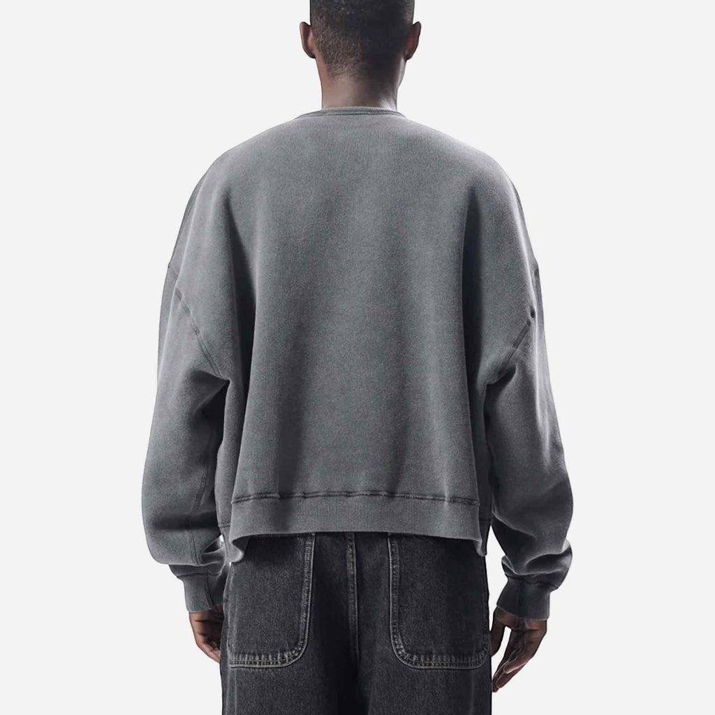 Crew Sweat Antracite Washed