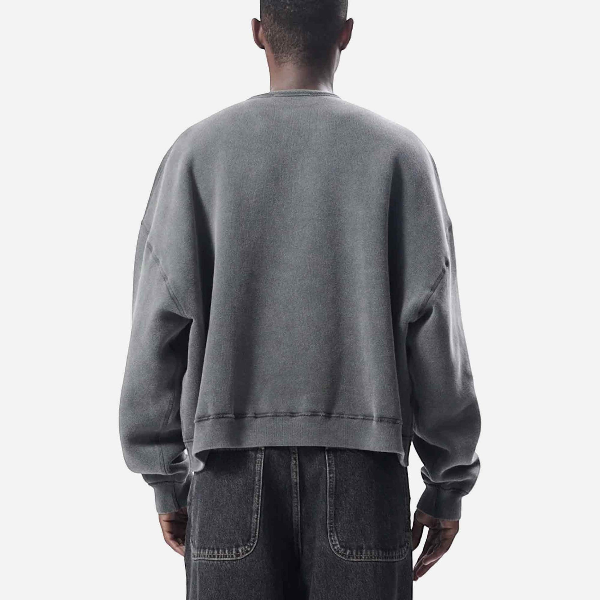Crew Sweat Antracite Washed