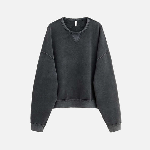 Crew Sweat Antracite Washed